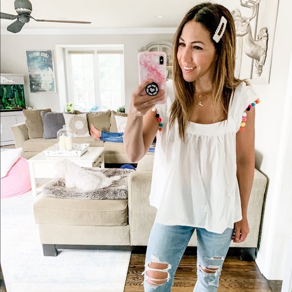 SHEIN Tops - Pom Pom top SHEIN Tops - Pom Pom top